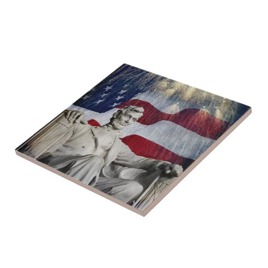 Lincoln en Fireworks Tegeltje (Zijkant)