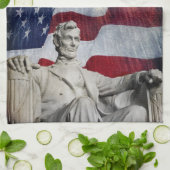 Lincoln en Fireworks Theedoek (Gevouwen)