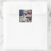 Lincoln en Fireworks Vierkante Sticker (Tas)