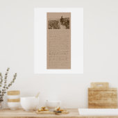 Lincoln en het adres Gettysburg Poster (Keuken)