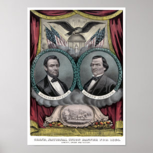 Lincoln en Johnson Election Banner 1864 Poster