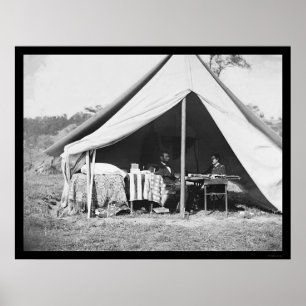 Lincoln en McClellan bij Antietam 1862 Poster
