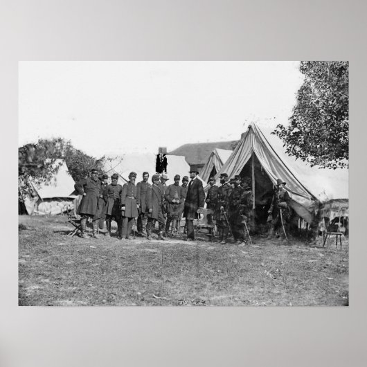 Lincoln en McClellan in Antietam Poster (Voorkant)