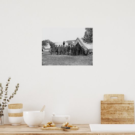Lincoln en McClellan in Antietam Poster (Keuken)