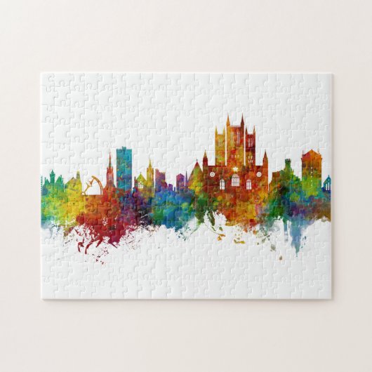 Lincoln England Skyline Legpuzzel (Horizontaal)