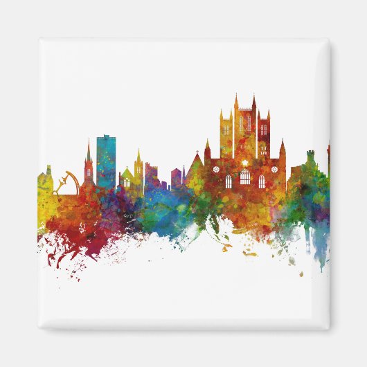 Lincoln England Skyline Magneet (Voorkant)