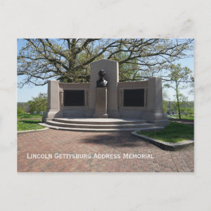 Lincoln Gettysburg Address-monument Briefkaart