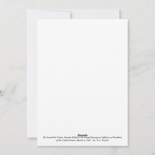 Lincoln heeft de Unie gered Feestdagenkaart (Achterkant)