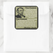 Lincoln: Help jezelf! Vierkante Sticker (Tas)