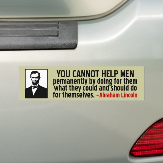 Lincoln: Help uzelf Bumpersticker (Op auto)