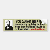 Lincoln: Help uzelf Bumpersticker (Voorkant)