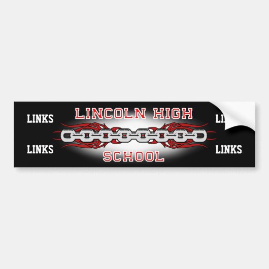 Lincoln High School Links Bumpersticker (Voorkant)