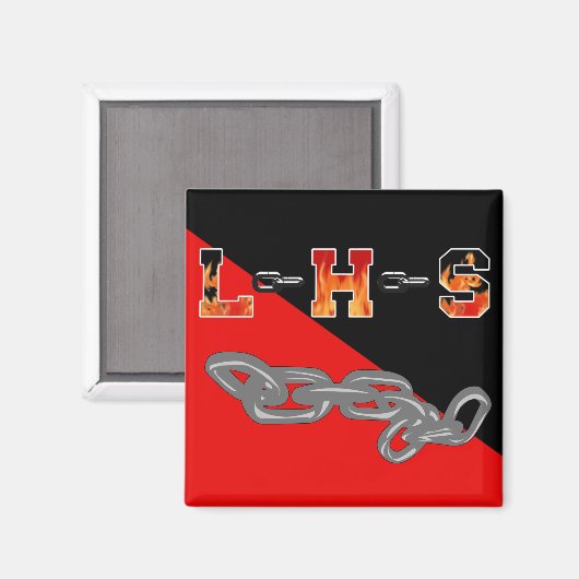 Lincoln High School links kleuren Magneet (Voorkant / Achterkant)
