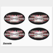 Lincoln High School verbindt ovaalsetikkers Ovale Sticker (Vel)