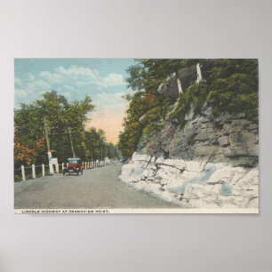 Lincoln Highway op Grandview Point briefkaart Poster