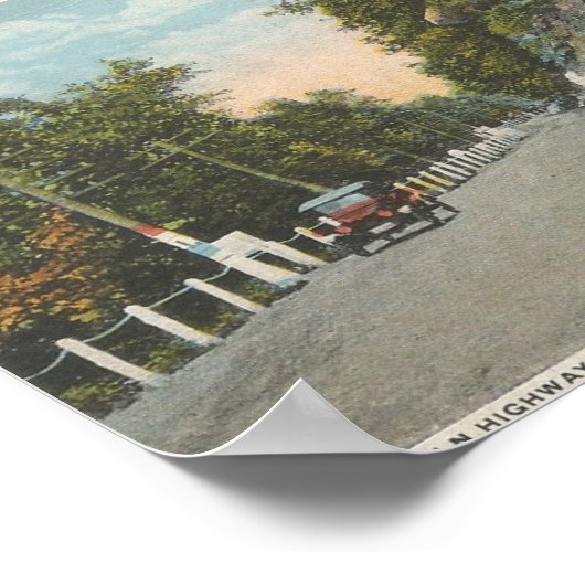 Lincoln Highway op Grandview Point briefkaart Poster (Hoek)