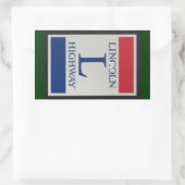 Lincoln Highway Sign Rechthoekige Sticker (Tas)