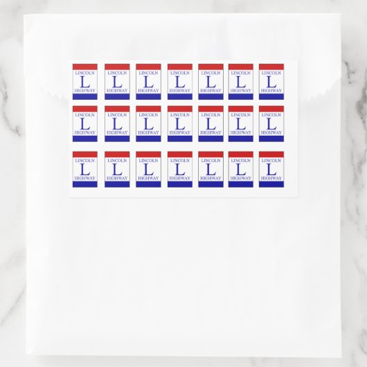 Lincoln Highway Traditionele Kleuren Sticker (Tas)