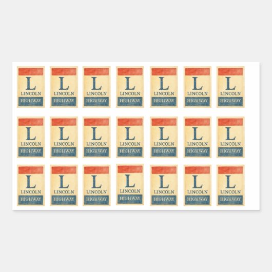 Lincoln Highway Waterverf Sticker (Voorkant)