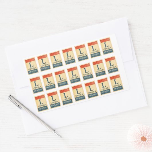 Lincoln Highway Waterverf Sticker (Envelop)