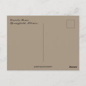 Lincoln Home Springfield Illinois Briefkaart (Achterkant)