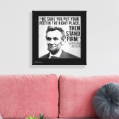 Lincoln & Houd Standvastig Quote Canvasprint Canvas Afdruk (Insitu (Woonkamer))
