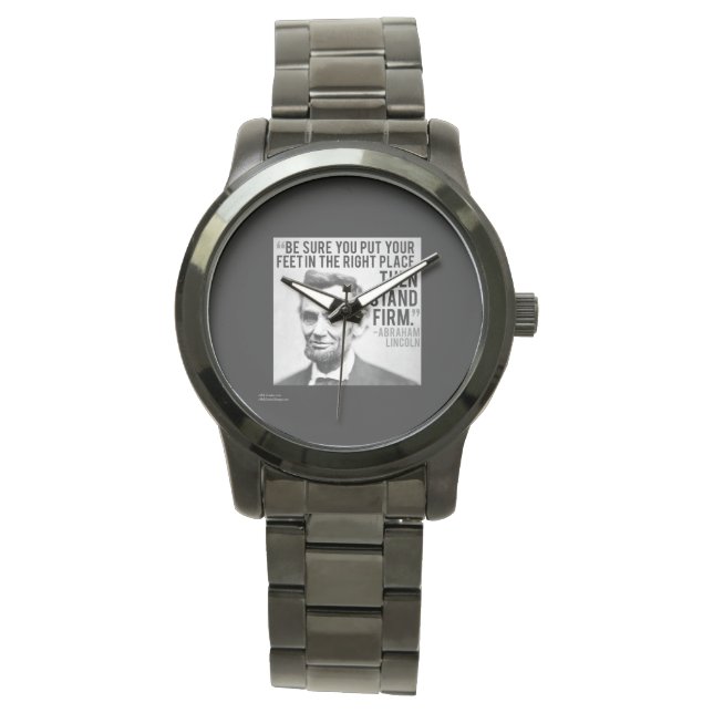 Lincoln & Houd Vast Quote Armband Horloge (Voorkant)