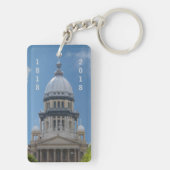 Lincoln Illinois Capitol Bicentennial Sleutelhanger (achterkant)