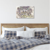 Lincoln Kathedraal Lucht Schets Kunst Vervuild Canvas Afdruk (Insitu (Slaapkamer))