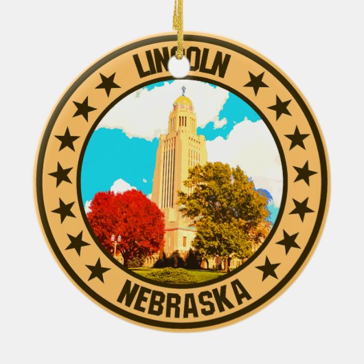 Lincoln Keramisch Ornament (Achterkant)