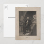 Lincoln kijkt naar Washington Briefkaart (Voorkant / Achterkant)