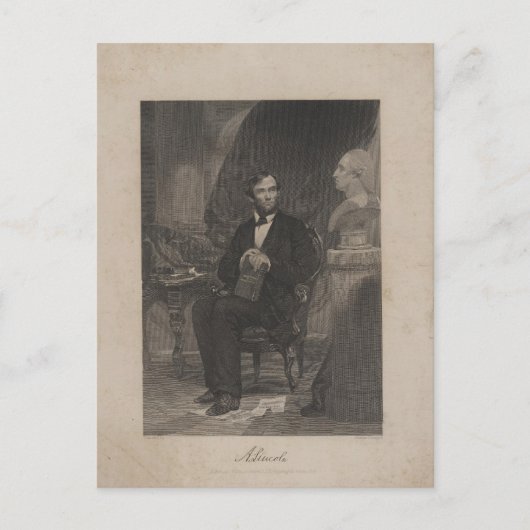Lincoln kijkt naar Washington Briefkaart (Voorkant)