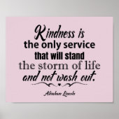 LIncoln Kindness Quote Poster (Voorkant)