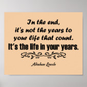 Lincoln Life Quote Poster (Voorkant)