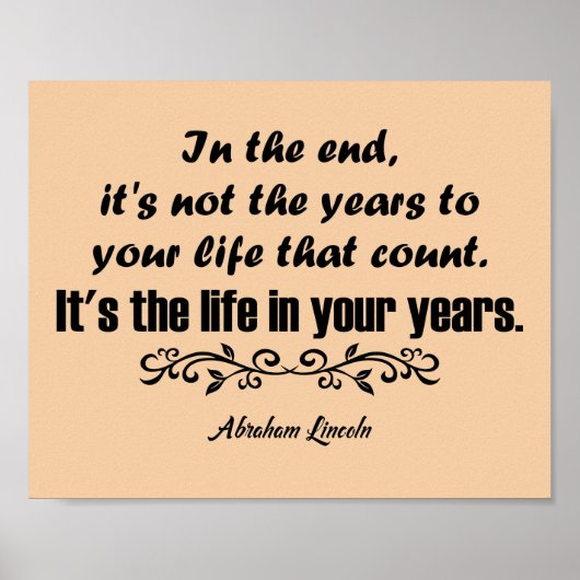 Lincoln Life Quote Poster (Voorkant)
