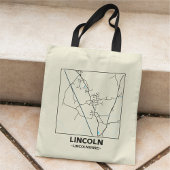 Lincoln, Lincolnshire City Map Tote Bag