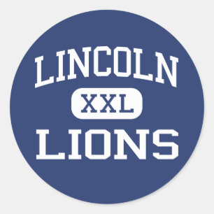 Lincoln - Lions - High-Lincoln Rhode Island Ronde Sticker