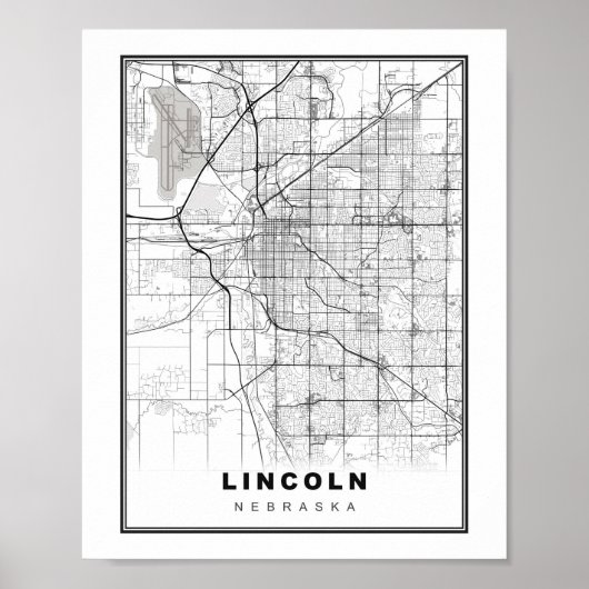 Lincoln Map Poster (Voorkant)