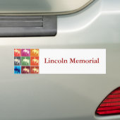 Lincoln Memorial Abstract Bumpersticker (Op auto)