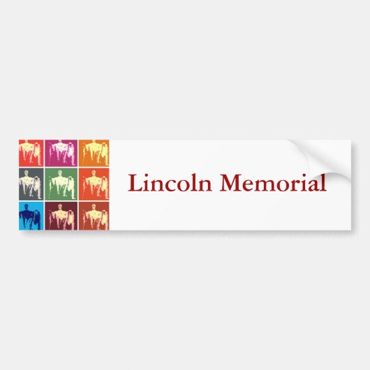 Lincoln Memorial Abstract Bumpersticker (Voorkant)