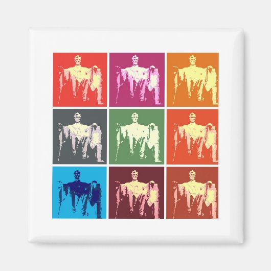 Lincoln Memorial Abstract Magneet (Voorkant)