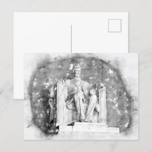 Lincoln Memorial aquarel Briefkaart