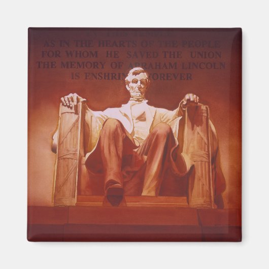 Lincoln Memorial Art: "Blijvende onderdrukking" Magneet (Voorkant)