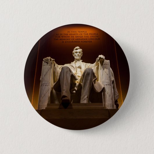 Lincoln Memorial at Night - Washington D.C. Ronde Button 5,7 Cm (Voorkant)