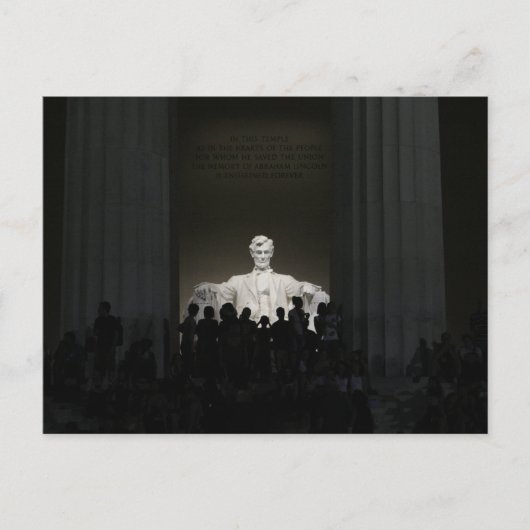 Lincoln Memorial bij het Night Briefkaart (Voorkant)