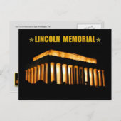 Lincoln Memorial bij nacht, Washington, D.C. Briefkaart (Voorkant / Achterkant)