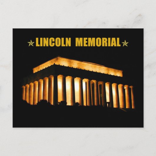 Lincoln Memorial bij nacht, Washington, D.C. Briefkaart (Voorkant)