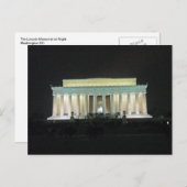 Lincoln Memorial bij Night Washington DC 002 Briefkaart (Voorkant / Achterkant)