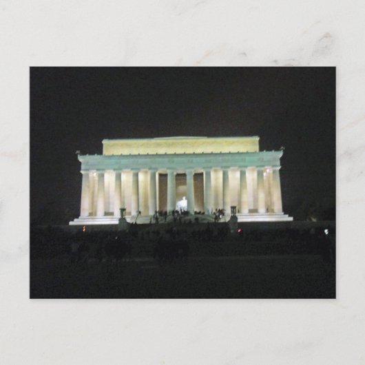 Lincoln Memorial bij Night Washington DC 002 Briefkaart (Voorkant)