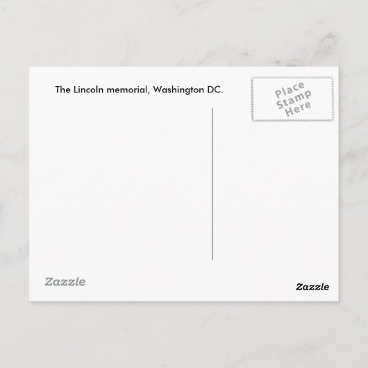 Lincoln Memorial Briefkaart (Achterkant)